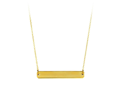 Gold Plated Delicate Bar Pendant